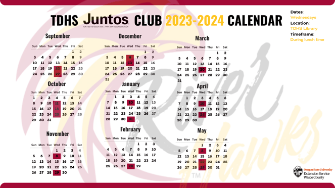 TDHS Juntos Club 2023-2024 Calendar (1)